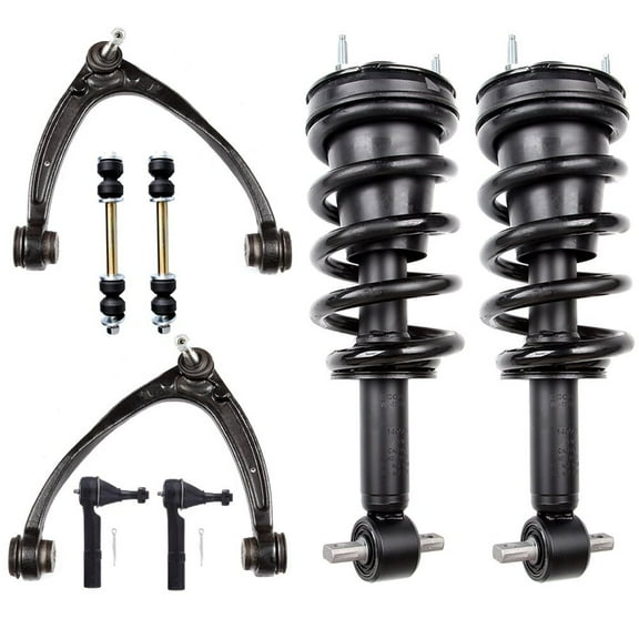 SCITOO Strut Shock for 2007-2013 for Chevrolet Silverado 1500 Front Complete Strut Spring Assembly Control Arm and Ball Joint Assembly Stabilizer Bar Link Tie Rod End 8PCS