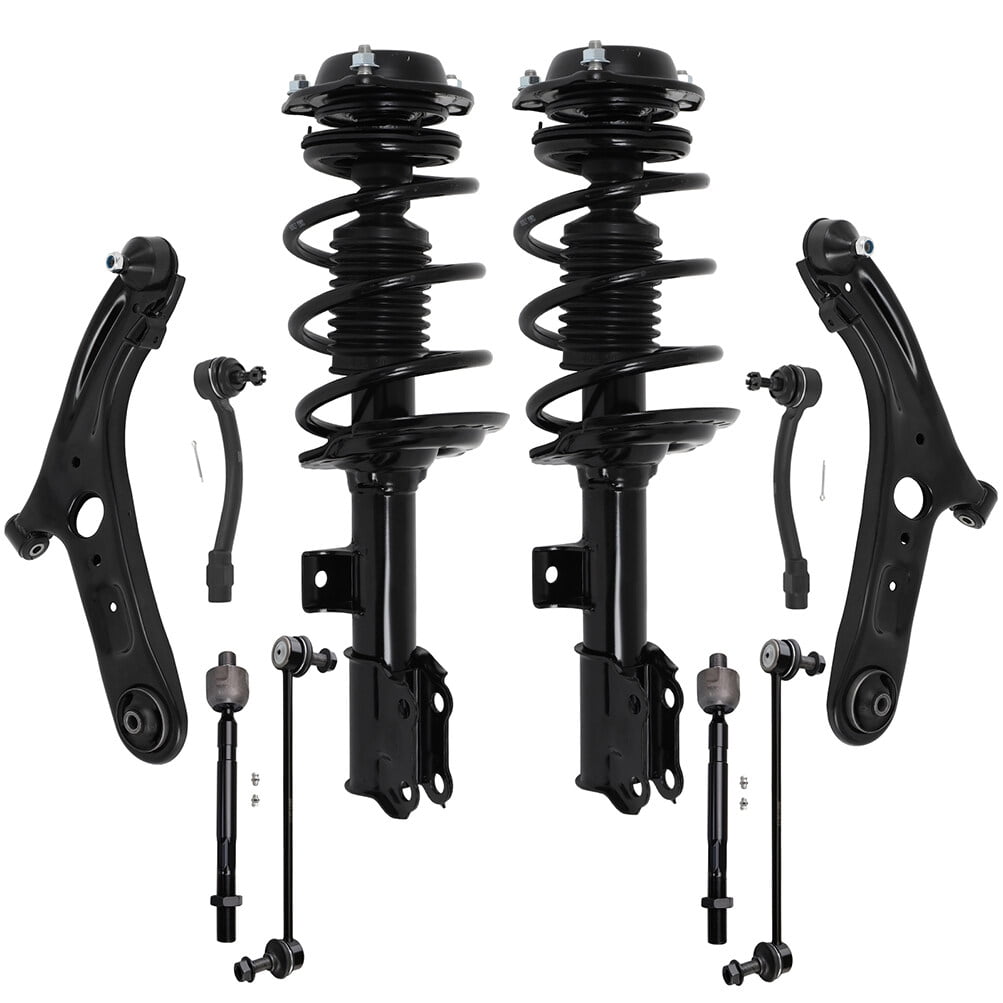 SCITOO Strut Shock for 2011-2016 for Hyundai Elantra Front Complete Struts Assembly Control Arm and Ball Joint Assembly Stabilizer Bar Link Kit Tie Rod End - 10pcs