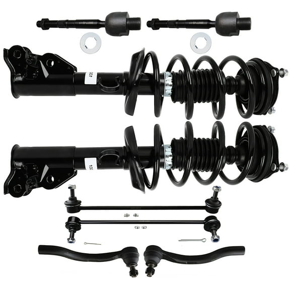 SCITOO Suspension Strut Shock for 2013-2015 for Honda Civic Front Complete Strut Assembly,Stabilizer Bar Link Kit,Tie Rod End -8pcs