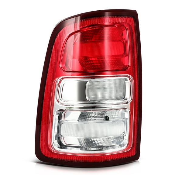 SCITOO Tail Light Assembly Fit 2019-2024 for RAM 2500 3500 Left Taillamp Chrome Housing Red 68361715AD