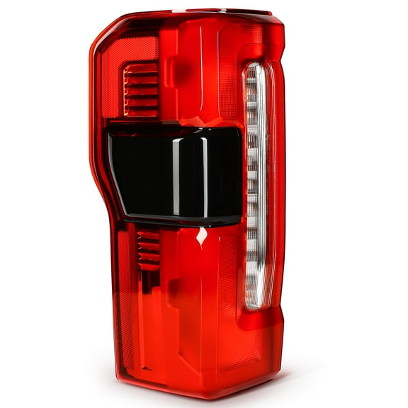SCITOO Tail Light Assembly Fit 2023 for Ford F-250 F-350 Super Duty Non-Blind Spot Left Taillamp Black Housing Red Lens FO2800294(Bulbs Not Included)