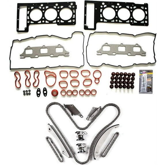 SCITOO Timing Chain Kit fits for 2001-2007 for Chrysler for Dodge Sebring 300 Concorde Intrepid Stratus Magnum Charger 2.7L