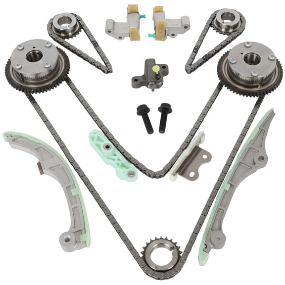 SCITOO Timing Chain Kit suitable for Ford Edge,Flex,Fusion,Taurus,Taurus X,for Lincoln MKS,MKT,MKX,MKZ,for Mercury Sable 2007-2011 7T4Z6K255AA,7T4Z6K254BA,7T4Z6K254AA,7T4Z6B274A,7T4Z6256A