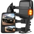 thumbnail image 1 of SCITOO Tow Mirrors fit for 1999-2016 for Ford for F250 for F350 for F450 for F550 Super Duty Pickup Manual LED Smoke Signals Lamps View Mirror Pair, 1 of 5
