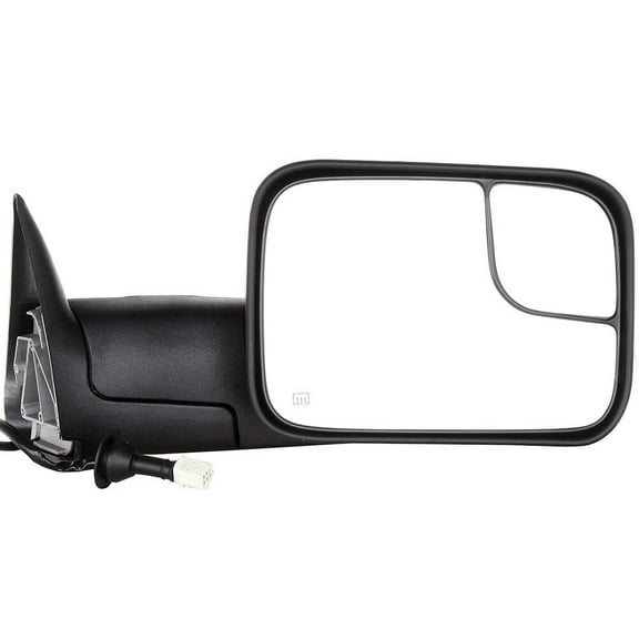 SCITOO Towing Mirror Tow Mirror Black Truck Mirror fit for 1998-2001 For Dodge For Ram 1500 1998-2002 For Dodge For Ram 2500 For Ram 3500 with PC RH Power Adjusted Heated No Turn Signal Light