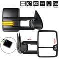 thumbnail image 1 of SCITOO Towing Mirrors Tow Mirrors Black Truck Mirrors fit for 1999-2002 For Chevy Silverado For GMC Sierra Pickup with Pair LH RH Power Adjusted Heated LED Turn Signal Running Light, 1 of 4