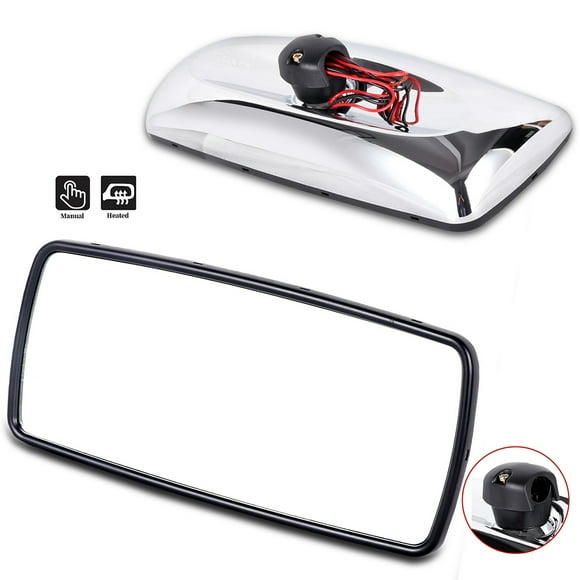 SCITOO Truck Hood Mirrors Tow Mirrors Chrome Door Mounted Mirror fit for 2004-2016 For Freightliner Columbia For Freightliner M2 with Pair LH RH Tuck Car Mirrors Manual Control Heated