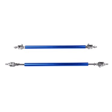 Dope-Star Universal Blue Adjustable Front Bumper Lip Spoiler Strut Rod Tie Bar Support (2Pcs)
