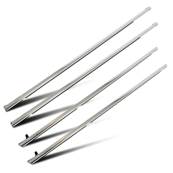 SCITOO Window Molding Trim for Honda for Accord 2003-2007 4pcs OEM 72410-SDA-A01; 72450-SDA-A01; 72910-SDA-A01; 72950-SDA-A01 Chrome Premium Weatherstrip Window Seal for Enhanced Weather Protection