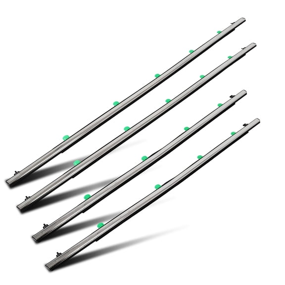 SCITOO Window Molding Trim for Honda CR-V/CRV 2007-2011 4pcs OEM 72410-SWA-A01 72450-SWA-A01 72910-SWA-A01 72950-SWA-A01 Chrome Premium Weatherstrip Window Seal for Enhanced Weather Protection