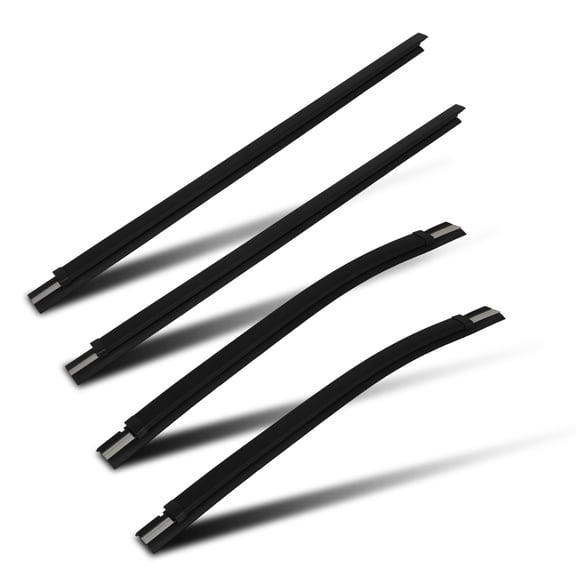 SCITOO Window Molding Trim for Toyota for Tacoma Double Cab 2000-2004 4pcs OEM 68210-04020 68160-04020 68230-04010 68180-04010 Black Premium Weatherstrip Window Seal for Enhanced Weather Protection