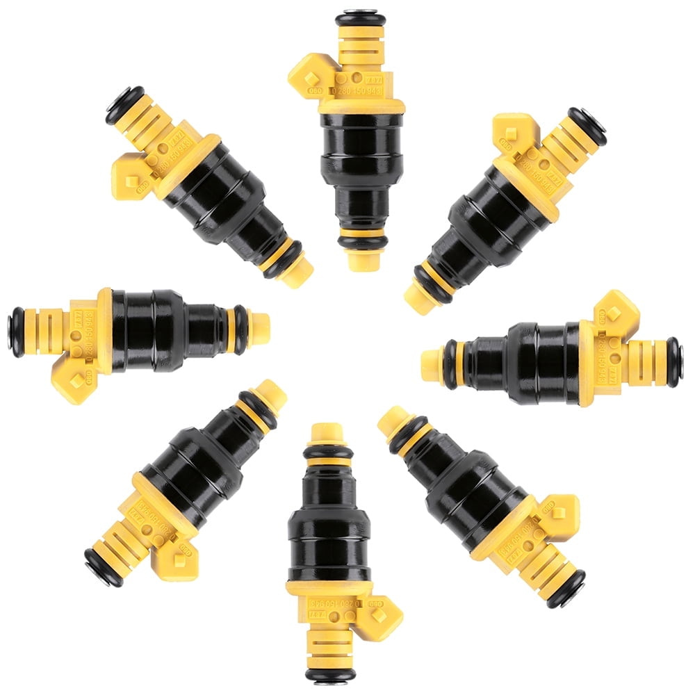 SCITOO 0280150943 4 Holes Fuel Injectors Kit Fit for 1990-1996 for Ford for Bronco 1990-2002 for Ford for E-150 Econoline 1997-2002 for Ford for Expedition