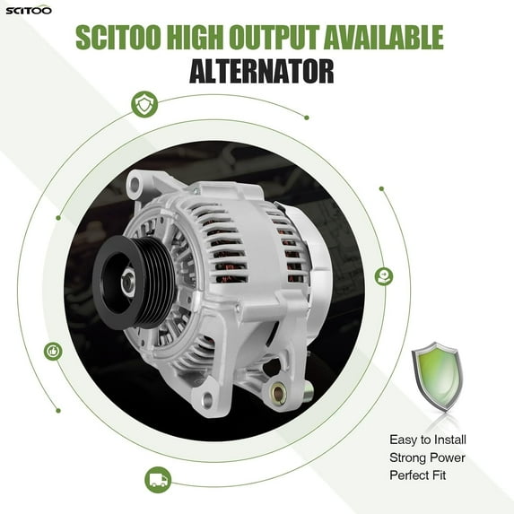 SCITOO 13765 4727329A 5104775AA Alternator Replacement for Chrysler for Town & Country 1996-2000, for Chrysler for Voyager 2000, for Dodge for Caravan 1996-2000