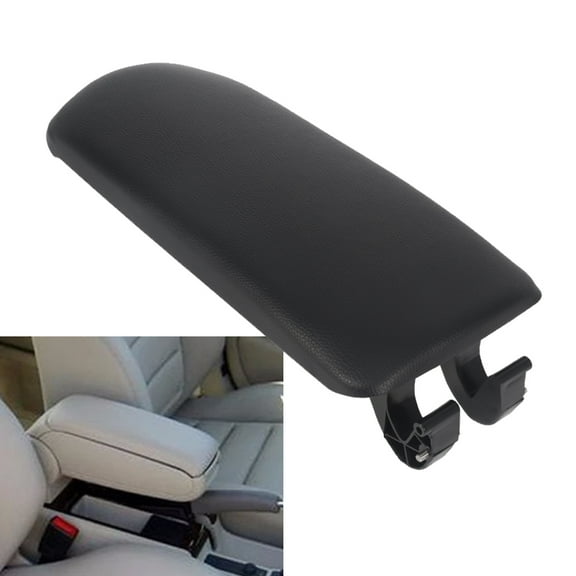 SCITOO Auto Black Armrest Center Console Lid Skin Cover with Base Replacement fit for 2004-2008 For Audi A4 B7