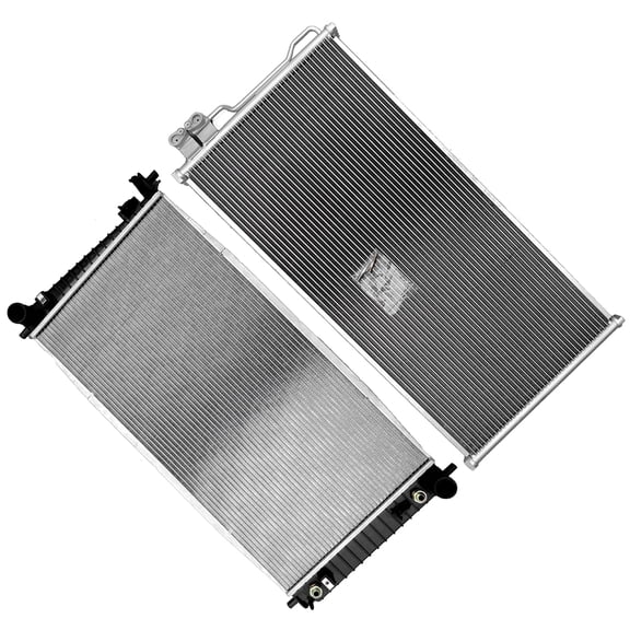 SCITOO fit 4879 Condenser and fit 2818 Radiator Fit 2004 for Ford for Expedition 4.6L 2004-2006 for Ford for Expedition 5.4L 2005-2006 for Lincoln for Navigator 5.4L