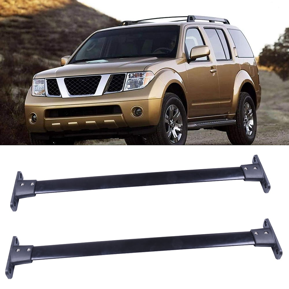 SCITOO Roof Rack Cross Bars Baggage Carrier For Nissan Pathfinder 20052012 Black 2 Pcs Roof Top