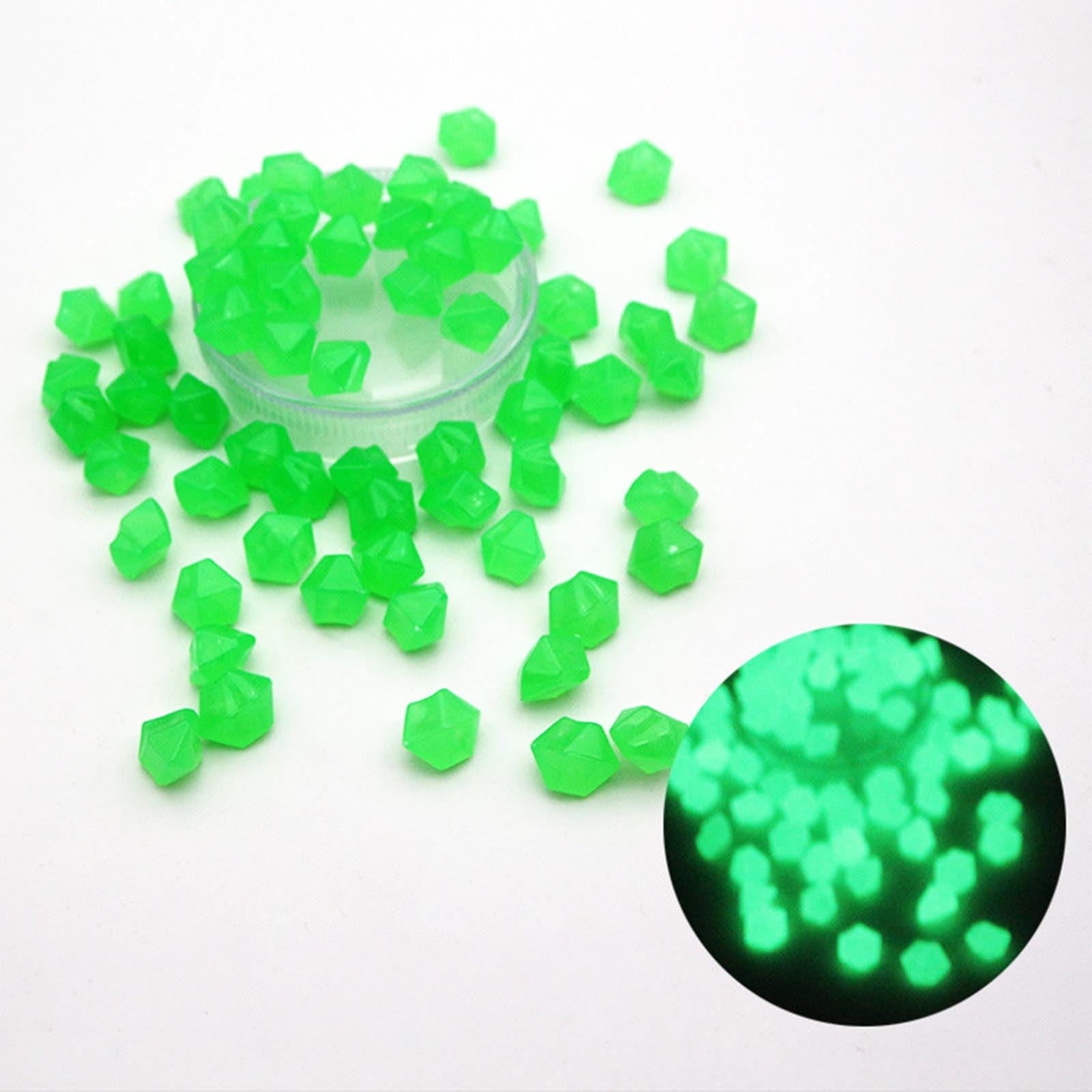 SCJFNE 200PC Glowing Rocks for Aquarium Decorations Glow in The Dark ...