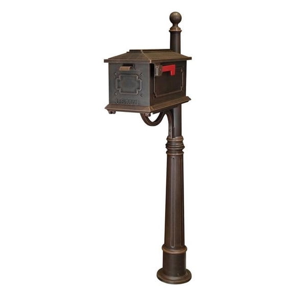 SCK-1017-SPK600-CP Kingston Curbside Mailbox with Ashland Mailbox Post Unit - Copper