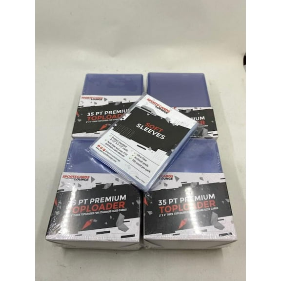 SCL Supply COMBO 3x4 (35pt) Premium TOPLOADERS (100 total) & acid free SOFT SLEEVES (100 total)