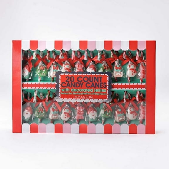 SCM DESIGNS 20CT DECORATED CANDY CANES 16.9 OZ.