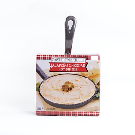 SCM Designs Mini Cast Iron Skillet with 1 oz. Jalapeno Cheddar Dip Mix Gift Set