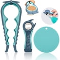 thumbnail image 1 of SCNDR Jar Opener for Weak Hands, Seniors with Arthritis, 5 in 1 Multi Function Bottle Opener Lid Opener For Arthritic Hands with Non Slip Rubber Jar opener Gripper Pad (1 set of 3）, 1 of 13