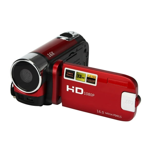 SCNOR 1080P HD Digital Cameras,16xZoom,and LED Fill Light-Perfect for Vlogging,Red