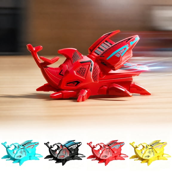 SCNOR 4-Pack Push and Go Stunt Bug Cars, Friction Powered Sliding Toy Vehicles for Kids 3-5, No Batteries