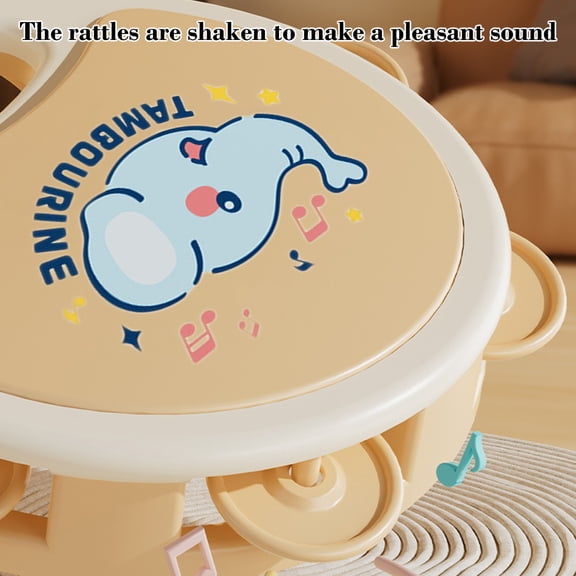 SCNOR Baby Tambourine, Infant Musical Rattle Toy, Sensory Percussion Instrument for 6+ Months