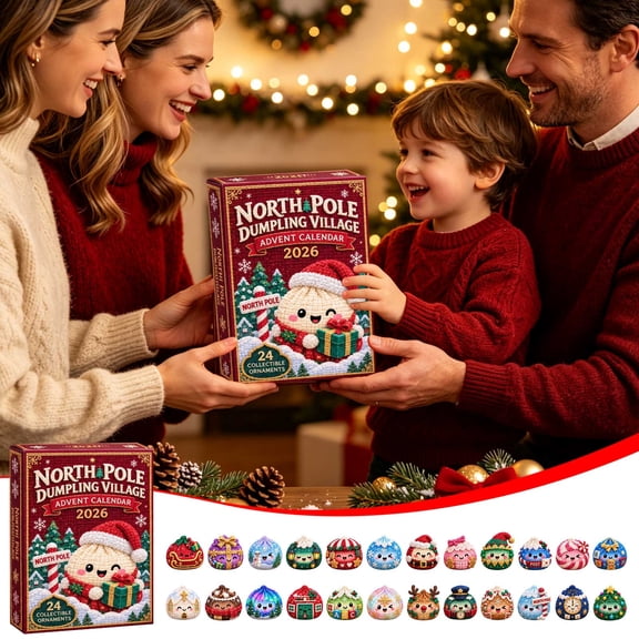 SCNOR Christmas Advent Calendar with 24 Acrylic Ornaments, Countdown Calendar