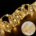 thumbnail image 1 of SCNOR Christmas Ribbon Light String - 10.8ft 30 Lights, Double-Layer Gold Stamped, Indoor/Outdoor Warm White/Colorful, 1 of 3