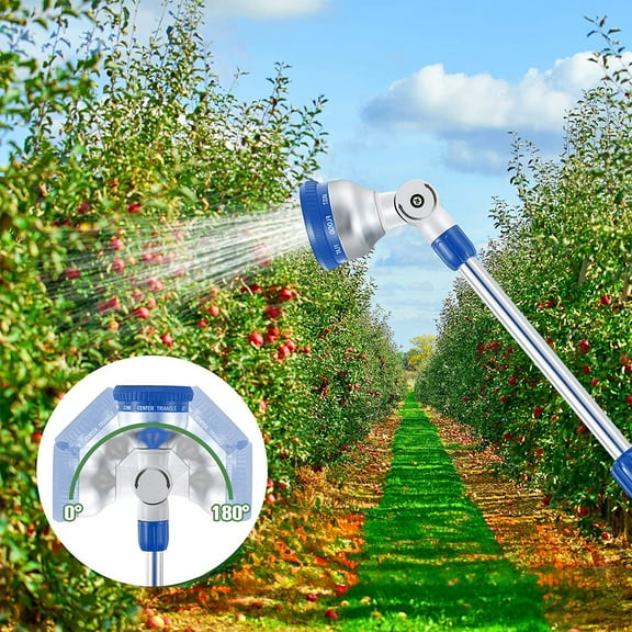 SCNOR Extended Reach Multi-Function Hose Wand - 9 Pattern Adjustable Spray Gun with 180° Rotating Head for Garden Watering, Car Wash, Outdoor Cleaning
