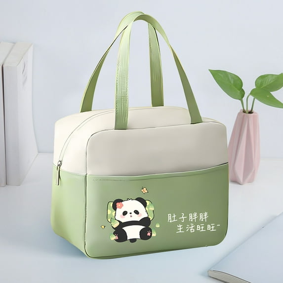 SCNOR Lunch Bag for Women and Men,Insulated Lunch Tote,Large Capacity Bento Bags,Oxford cloth,Green