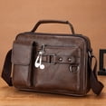 thumbnail image 1 of SCNOR Mens Textured Faux Leather Crossbody Bag - Lightweight with Adjustable Strap for Business & Casual, 1 of 6