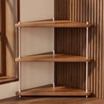 thumbnail image 1 of SCNOR Organizing 3-Tier Corner Shelf, Wood & Metal Adjustable Storage Rack - Rust-Resistant for Kitchen/Office, 1 of 6