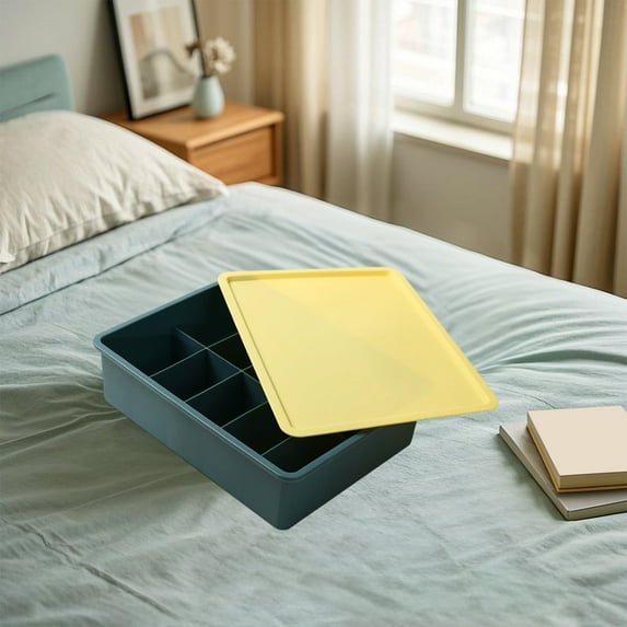 SCNOR Plastic Storage Boxes Small Clothes Storage Organizer with Lids