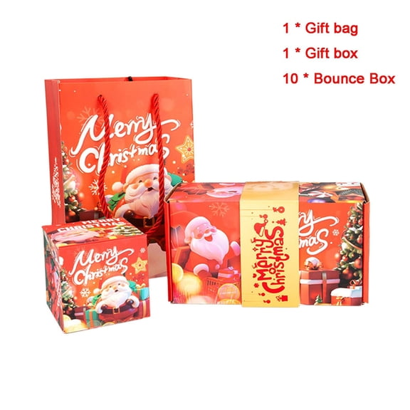 SCNOR Red Santa Claus Pop-up Surprise Gift Box for Christmas Celebrations & Holiday Surprises
