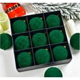 thumbnail image 1 of SCNOR Vintage Velvet Flocked Christmas Ornaments, 9 Pack 4 Inch Shatterproof Plastic, Easy to Hang for Xmas Tree & Holiday Decorations, 1 of 3