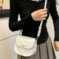 thumbnail image 1 of SCNOR Womens Faux Leather Saddle Bag Black - Textured PU, Adjustable Strap for Handheld/Shoulder/Crossbody, Compact Organized for Daily Essentials, Minimalist Timeless Style, 1 of 6