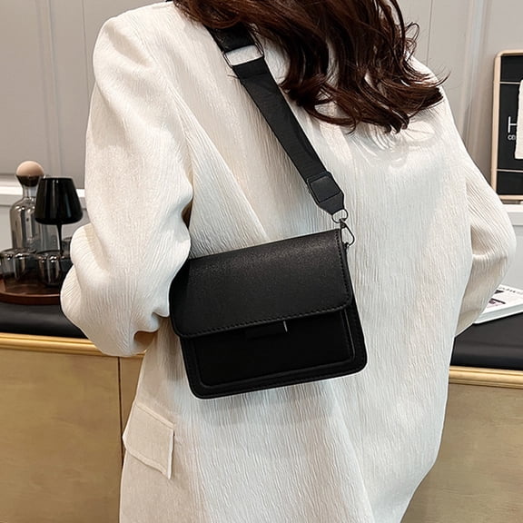 SCNOR Womens Versatile PU Leather Shoulder Bag - Multi-Way Crossbody/Tote, Black Retro Minimalist, Durable Easy-Clean for Everyday Use, Work/Dating/Travel - Ideal Gift