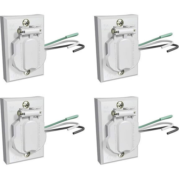 SCO-338W 120V Grounded Convenience Electrical Outlet for Outdoor Lamp Post and Poles, Energy Saving and Weather Resistant, UL Listed, White, Pack of 4