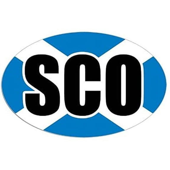 SCO Sticker Scottish Scotland Flag Saint Andrews - Sticker Graphic - Auto, Wall, Laptop, Cell Auto, Wall, Laptop, Cell Phone, Notebook, Bumper, Window, Truck