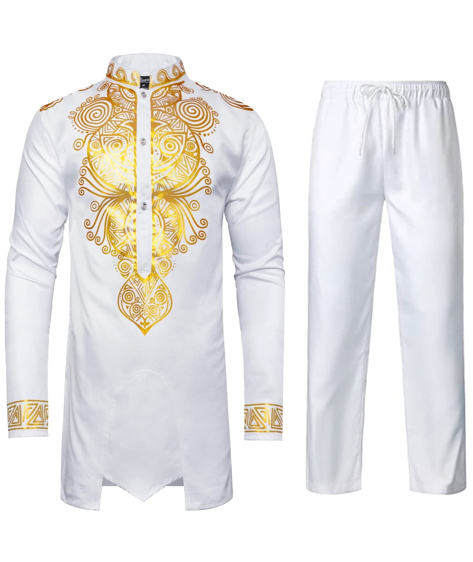 White dashiki best sale suit