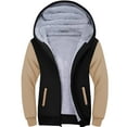 thumbnail image 1 of Geeksport Hoodie Men Zip Up Sherpa Lined Hoodie Mens Gray Zip Up Fuzzy Jacket Winter Coats Black M, 1 of 5