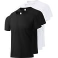 thumbnail image 1 of Geeksport Men's 3 Pack Casual Short Sleeve T-Shirt Moisture Wicking Breathable Quick Dry L, 1 of 5