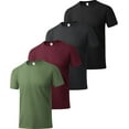 thumbnail image 1 of Geeksport Men's Casual Short Sleeve T-Shirt 4 Pack Moisture Wicking Breathable Quick Dry L, 1 of 5