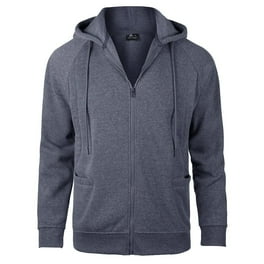 Mens Hoodie Sherpa Lined Polyester Fleece Full Zip Long Sleeve Hooded Sweatshirt Black L Walmart