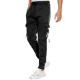 thumbnail image 1 of Geeksport Men's Fleece Winter Pants Sherpa Lined Active Joggers Sweatpants Drawstring Zipper Pockets Elastic Black 2XL, 1 of 6