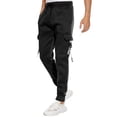thumbnail image 1 of SCODI Men's Fleece Winter Pants Sherpa Lined Active Joggers Sweatpants Drawstring Zipper Pockets Elastic Black M, 1 of 6