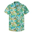 thumbnail image 1 of Geeksport Men's Hawaiian Floral Shirt Short Sleeve Button Down Casual Summer Tropical Beach Shirt, 1 of 6